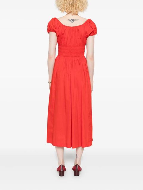 DÔEN Quilla midi dress - Red