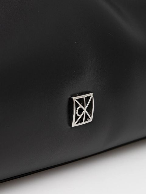 Calvin Klein torebka skórzana kolor czarny LV04F3262G