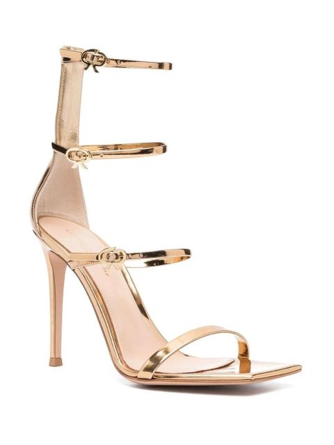 Gianvito Rossi Ribbon Uptown 105mm strappy sandals - Gold - zdjęcie produktu nr 2