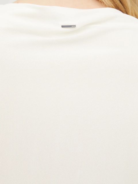 BOSS bluzka damska kolor beżowy gładka 50541896 - zdjęcie produktu nr 2