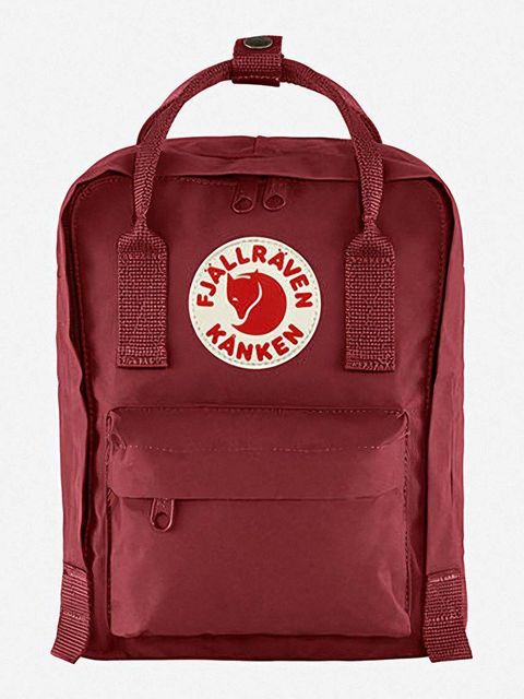 Fjallraven plecak Kanken Mini kolor czerwony mały z aplikacją F23561.326-326 - zdjęcie produktu nr 1