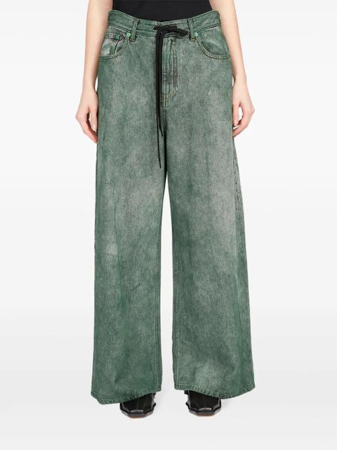 MM6 Maison Margiela wide-leg jeans - Green - zdjęcie produktu nr 2
