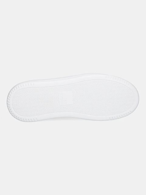 Love Moschino sneakersy skórzane damskie kolor biały JA15205G1NIAJ10B