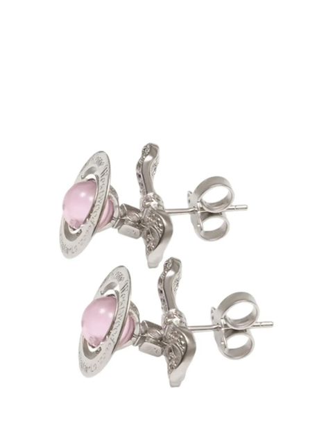 Vivienne Westwood Octavie Orb bow earrings - Silver - zdjęcie produktu nr 2
