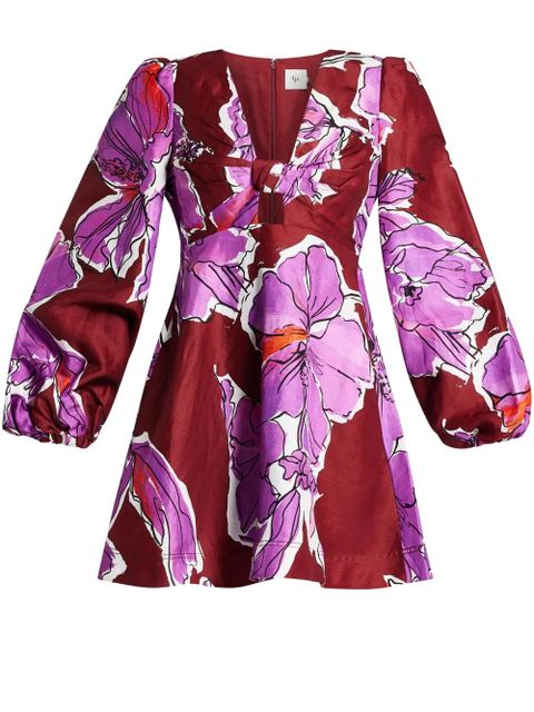 Aje floral-print mini dress - Red - zdjęcie produktu nr 1