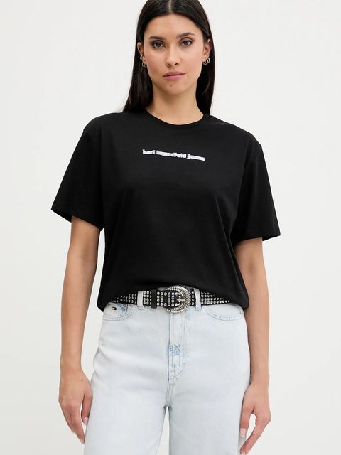 Karl Lagerfeld Jeans t-shirt damskie kolor czarny A3W17039 - zdjęcie produktu nr 1