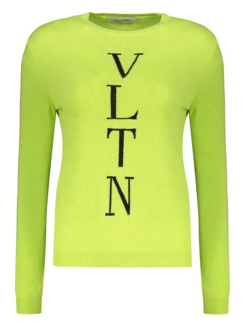 Valentino Garavani ribbed logo-detail sweater - Yellow - zdjęcie produktu nr 1