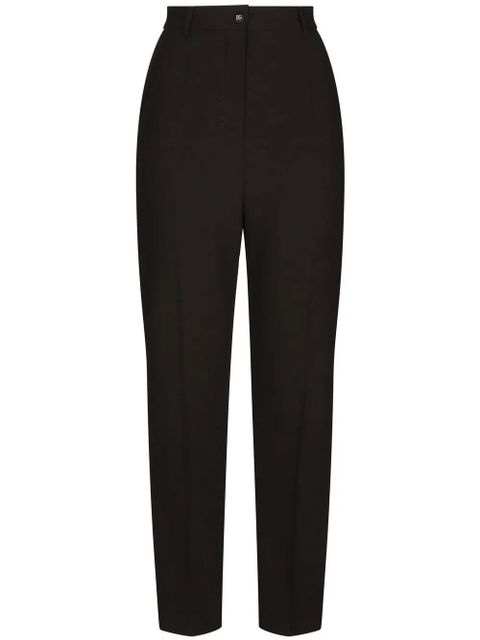 Dolce & Gabbana tuxedo-band tailored trousers - Black - zdjęcie produktu nr 1