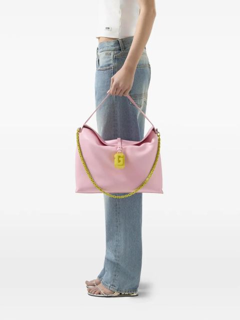 GCDS Mega Comma logo-plaque chain-link shoulder bag - Pink - zdjęcie produktu nr 2