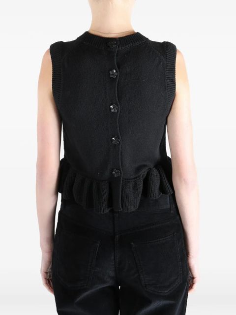 Cecilie Bahnsen ruffled sleeveless top - Black - zdjęcie produktu nr 2