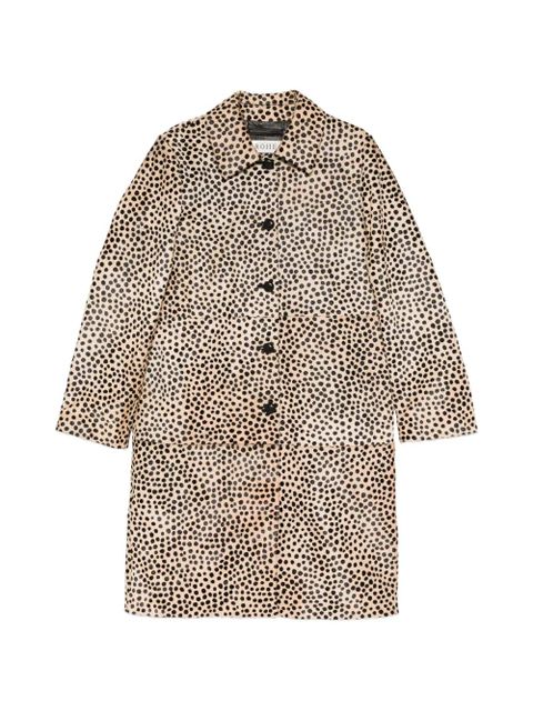 Róhe single-breasted animal-print coat - Neutrals - zdjęcie produktu nr 1