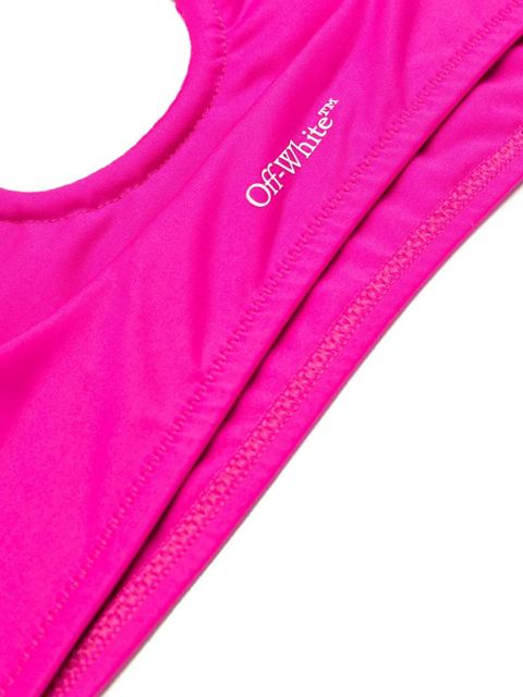 Off-White logo-print bikini - Pink