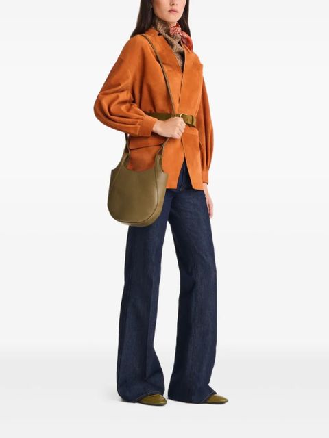 Longchamp small Le Foulonné grained leather cross body bag - Green - zdjęcie produktu nr 2