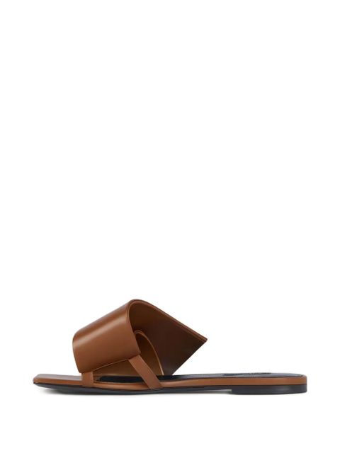 Givenchy twisted ribbon flat sandals - Brown