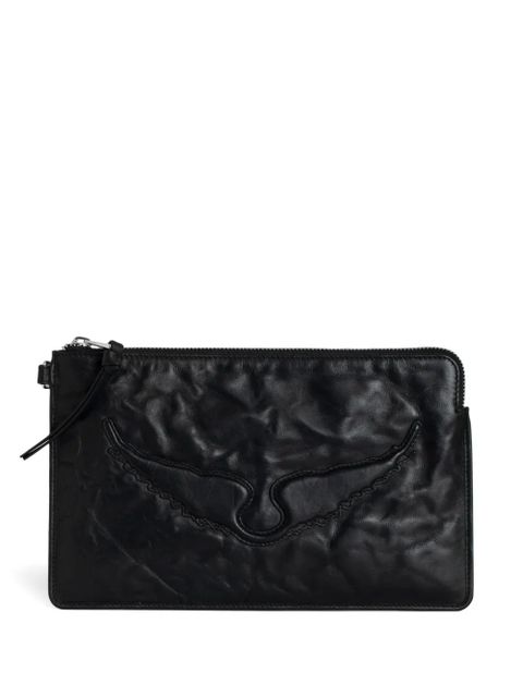 Zadig&Voltaire Angel Wings leather clutch bag - Black - zdjęcie produktu nr 1