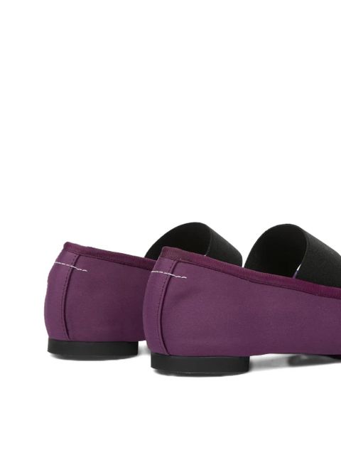 MM6 Maison Margiela Anatomic Numeric bow-detail ballet flats - Purple