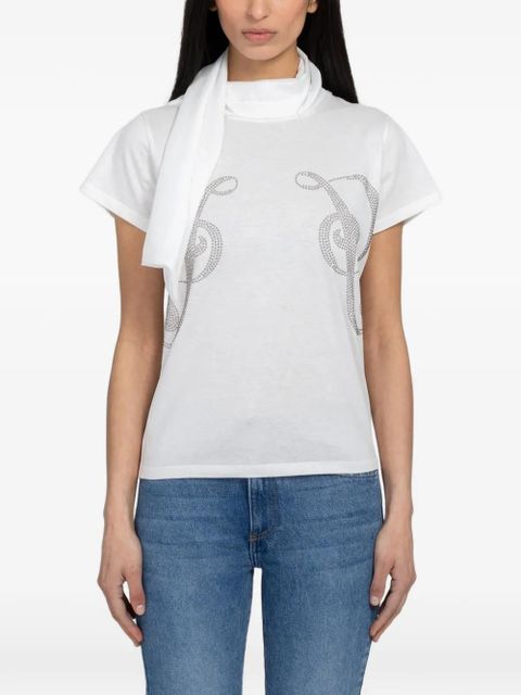 Gimaguas Phoebe stud-embellished T-shirt - White - zdjęcie produktu nr 1