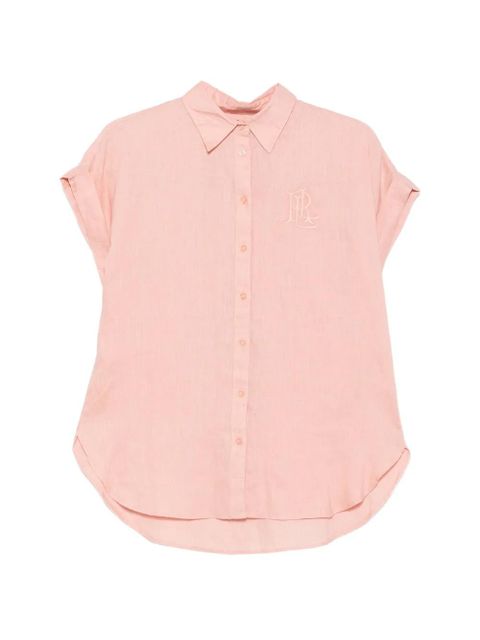 Lauren Ralph Lauren embroidered-logo short-sleeve shirt - Pink - zdjęcie produktu nr 1