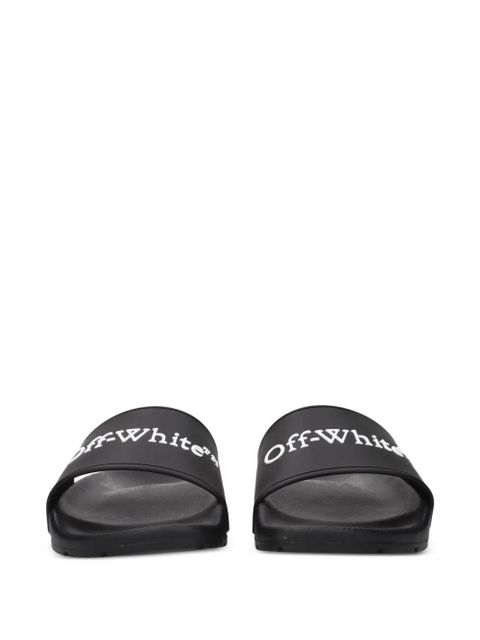 Off-White logo-print sandals - Black