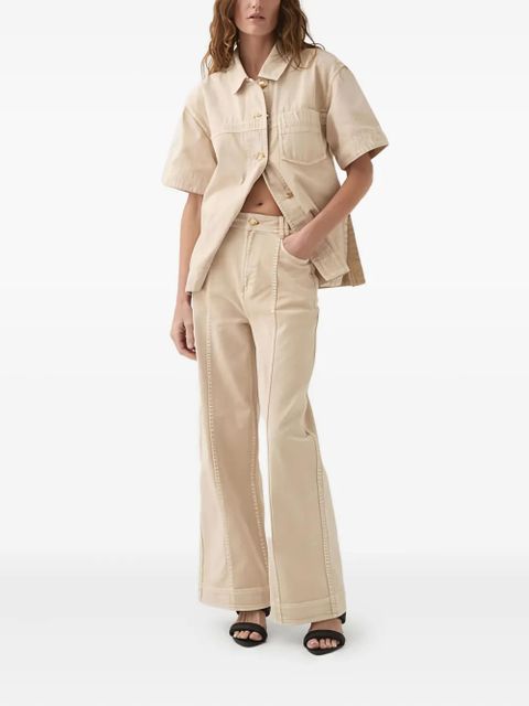 Aje contrast wide leg jeans - Neutrals