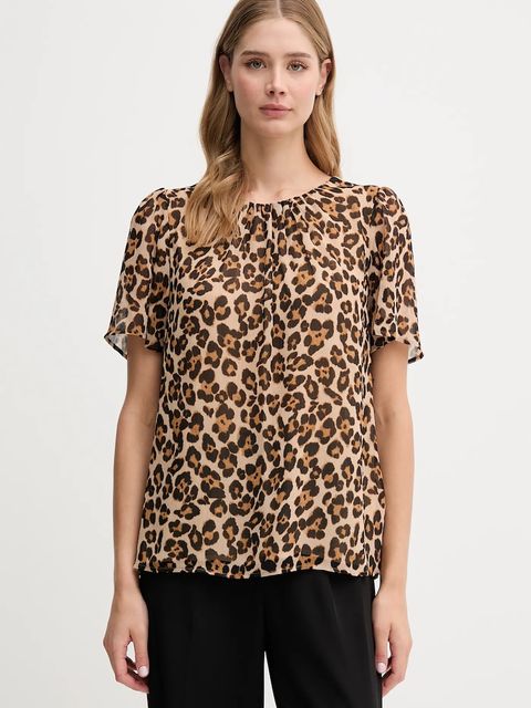 Dkny bluzka damska kolor beżowy wzorzysta UE5TIF97 - zdjęcie produktu nr 1