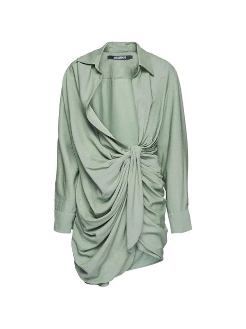 Jacquemus La Robe Bahia asymmetric mini dress - Green - zdjęcie produktu nr 1