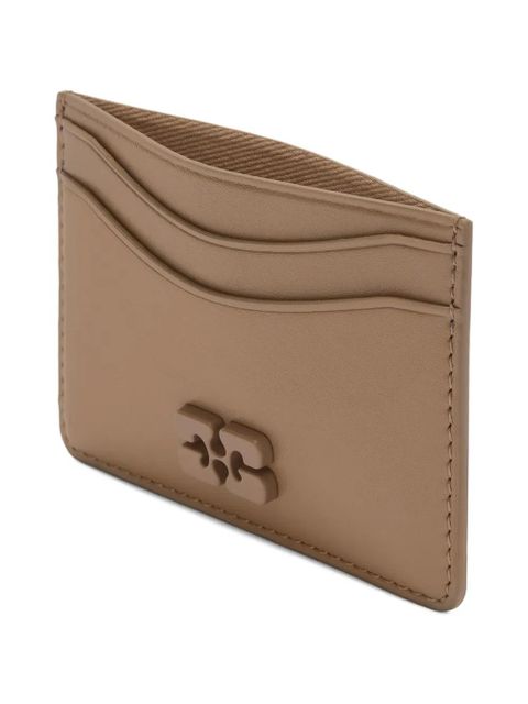 GANNI Bou logo cardholder wallet - Brown