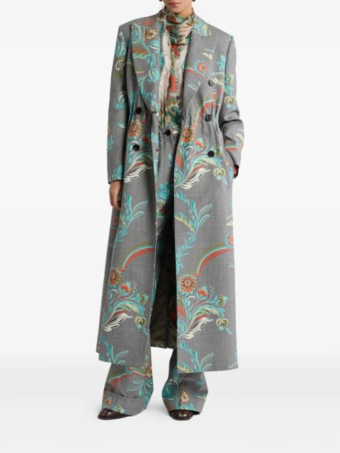 ETRO floral-print pleated trousers - Grey - zdjęcie produktu nr 2