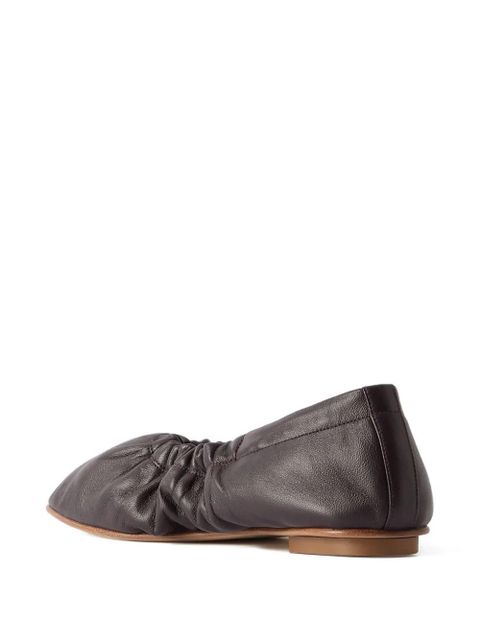 Le Monde Beryl Mica ruched flat - Brown