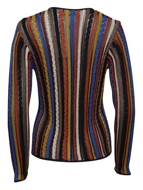 Ulla Johnson Ardith Zoisite striped-pattern top - Black - zdjęcie produktu nr 2