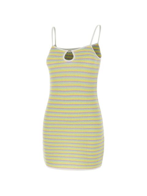 Casablanca Bourgeois striped keyhole knit dress - Yellow - zdjęcie produktu nr 1