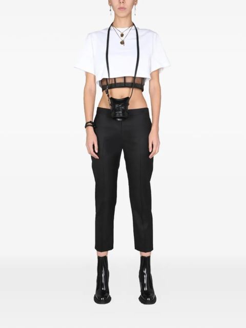 Alexander McQueen straight-leg cropped trousers - Black - zdjęcie produktu nr 2