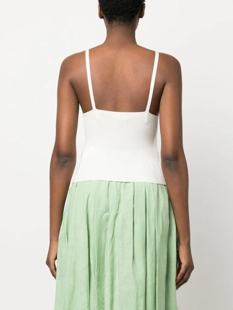 Chloé v-neck fine-knit top - White