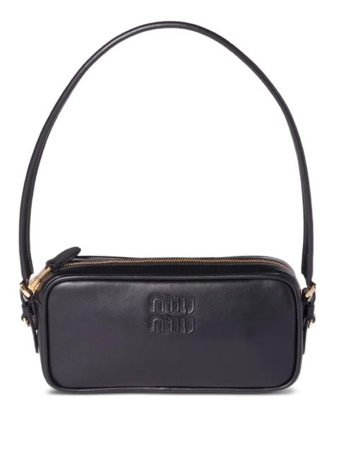 Miu Miu leather logo-detail mini bag - Black - zdjęcie produktu nr 1