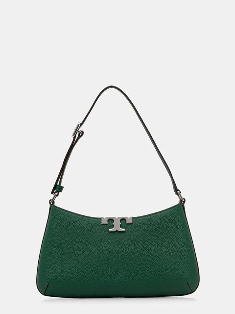 Tory Burch torebka bawełniana Eleanor Soft Slim kolor zielony 174850.301 - zdjęcie produktu nr 1