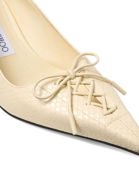 Jimmy Choo 50mm Scarlett lace-up pointed-toe pumps - Neutrals - zdjęcie produktu nr 2