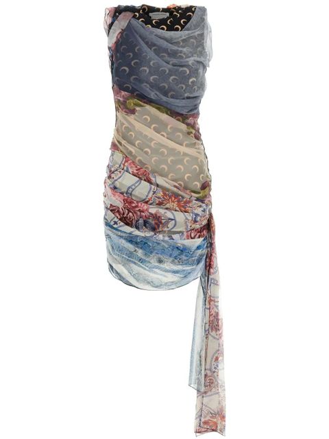 Marine Serre silk scarves draped dress - Black - zdjęcie produktu nr 1