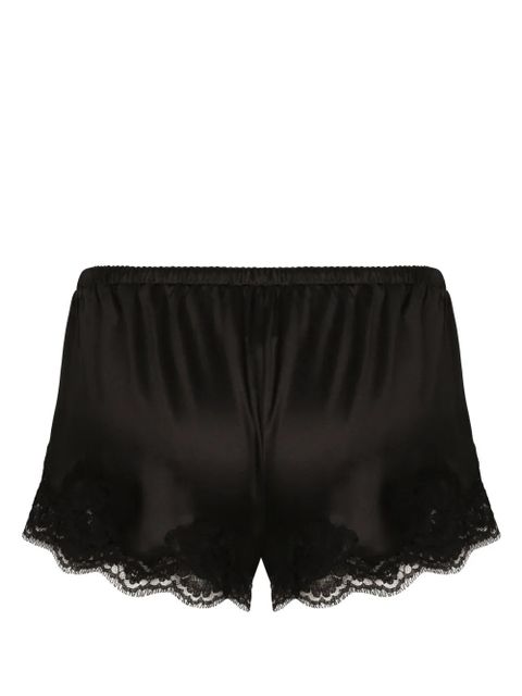 Dolce & Gabbana lace-detailing satin-finish briefs - Black - zdjęcie produktu nr 2