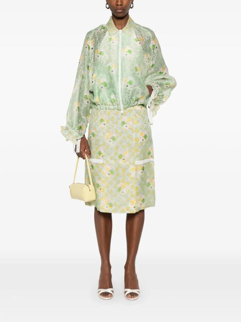 FENDI floral-print bomber jacket - Green - zdjęcie produktu nr 2