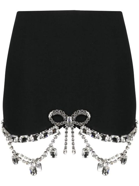 AREA crystal-embellished mini skirt - Black - zdjęcie produktu nr 1