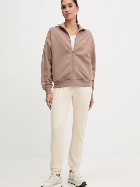 Guess bluza OCTAVIA damska kolor beżowy z kapturem z aplikacją V5BQ15 KCX22 - zdjęcie produktu nr 2