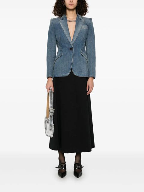 Alexander McQueen denim blazer - Blue - zdjęcie produktu nr 2