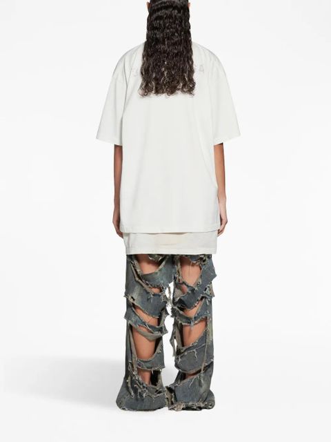 Balenciaga embroidered-logo cotton T-shirt - White