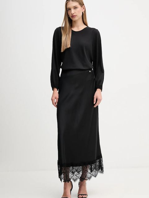 Pedro del Hierro spódnica kolor czarny midi rozkloszowana 7592146