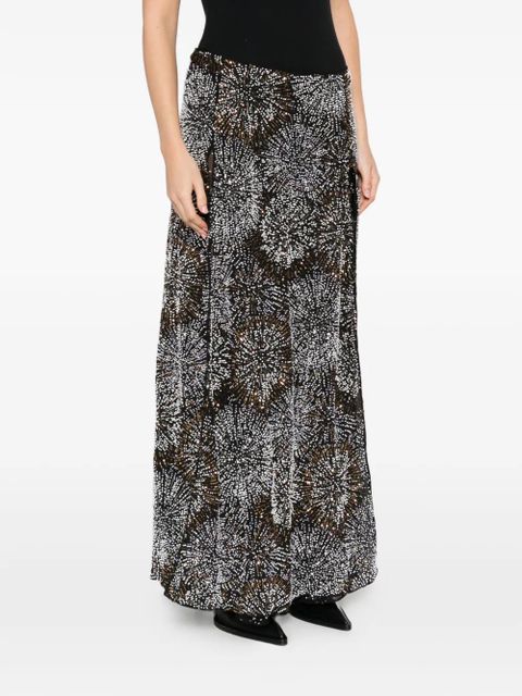 Rabanne sequin-embellished maxi skirt - Black