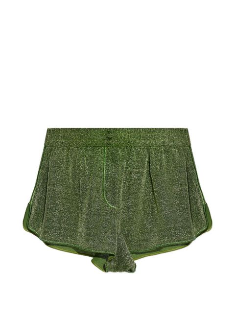 Oséree drawstring shimmer shorts - Green - zdjęcie produktu nr 1