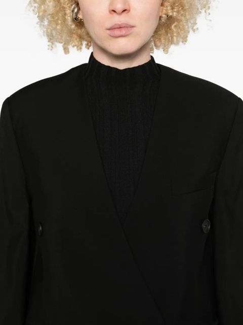 The Row double-breasted coat - Black