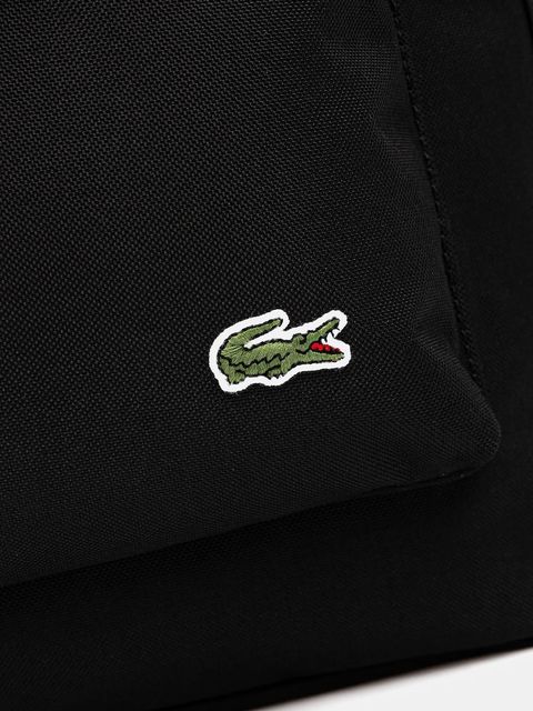 Lacoste plecak kolor czarny duży gładki NU5180NE