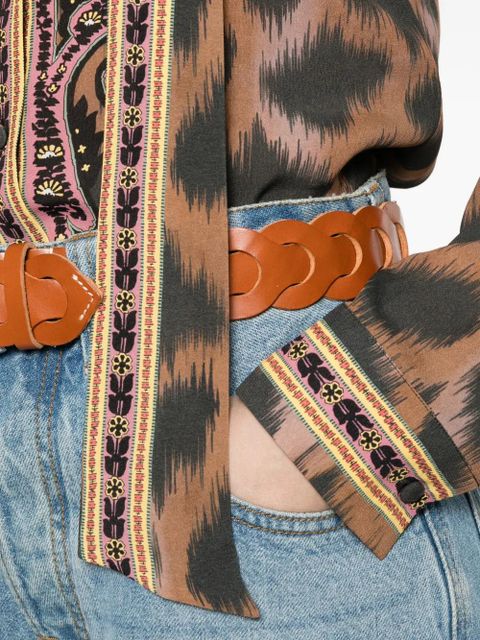 ETRO animal-pattern blouse - Neutrals