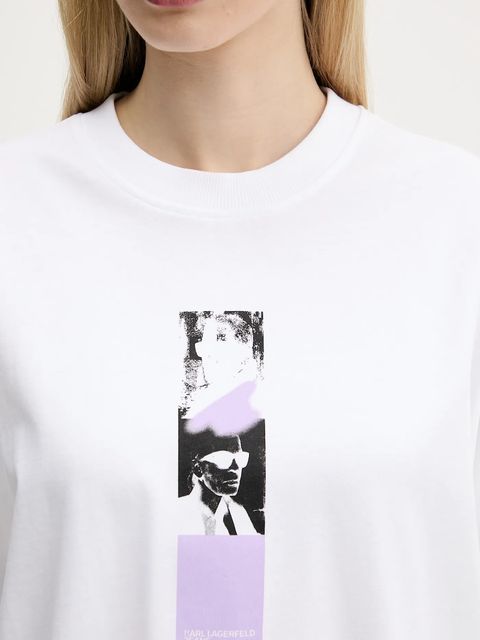 Karl Lagerfeld Jeans t-shirt bawełniany damski kolor biały A3W17053